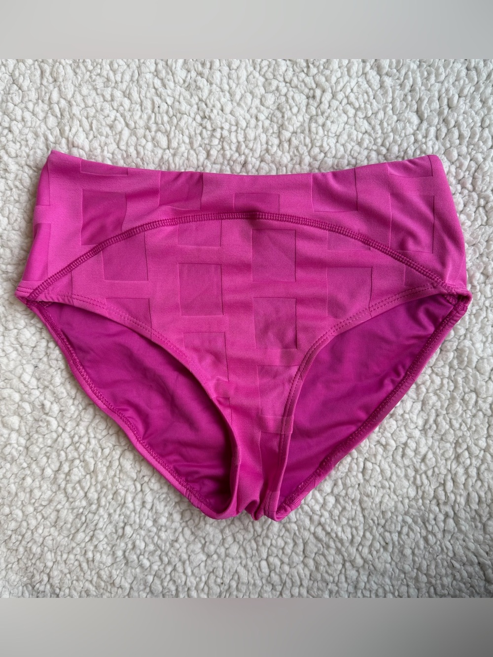 Nani Swimwear Pink Basketweave High Waisted Bikini Bottoms | NWOT Never Worn XS
